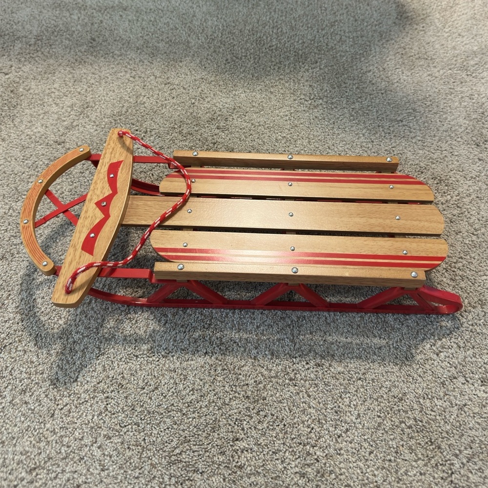 RETIRED American Girl Emily Bennett Wooden Sled